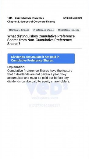 Understanding Cumulative vs Non Cumulative Preference Shares