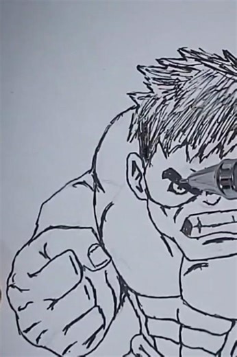 Hulk Sketch Drawing 💥 | Angry Hulk Pencil Art #shorts #drawing #sketch #pencilart