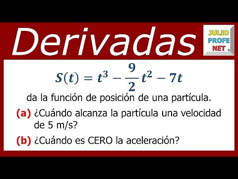 Aplicación de la derivada en física #julioprofe