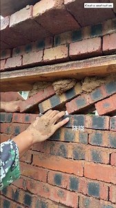 🛠️🧱 Manual Pointer Trowel Demonstrating Slanted Brick Mortar Filling