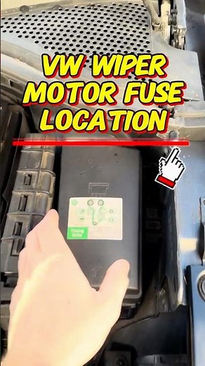 VW Wiper Motor Fuse Location