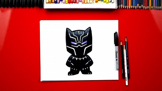 How To Draw Black Panther - Art For Kids Hub — Free Drawing Lessons for Kids -