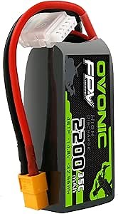 OVONIC 4s Lipo Battery 35C 2200mAh 14.8V Lipo Battery with XT60 Connector for Airplane RC Quadcopter Helicopter FPV Drone