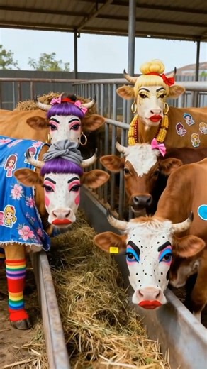 Cows dressed up like girls | মেয়েদের মতো সেজেছে গরু গুলো 🤣🤣🤣 #fbreels #Cows #dressed #girls #trendingreel #trend #follower #Amazing #highlights | Sheikh Jalal