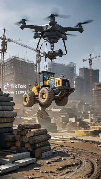 Drone Struggles to Lift Heavy Loader