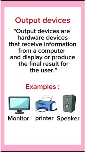 what are output devices #tech#computer basics