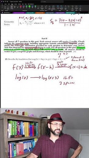 This is an example of a translation in an algebra 2 problem!! #translations #algebra2regents #maths