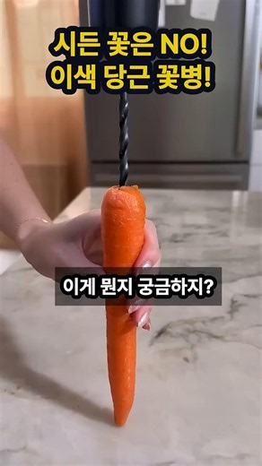 당근으로 뚝딱! 드릴로 만드는 이색 꽃병 DIY 🥕🌸