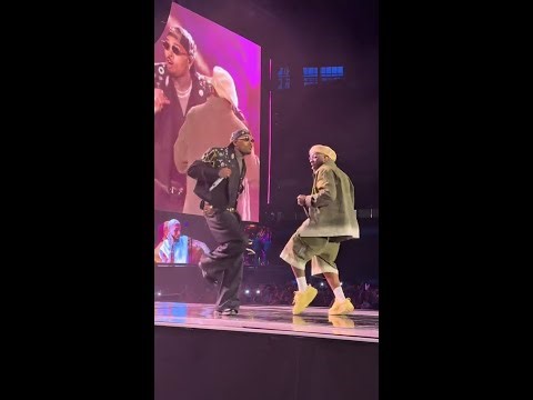 Davido at perform at Chris brown concert in London just watch till the end