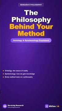 Ontology vs Epistemology in Qualitative Research Explained