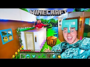 50 Hours In BOX FORT Minecraft City! (Minecraft Mini Movie Part 1)