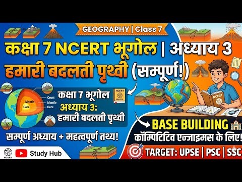 NCERT Geography class 7 Chapter 3 : Our Changing Earth | (NCERT)