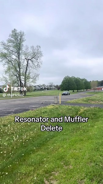 Resonator and Muffler Delete #fyp #viral #honda #civic #hondacivic #11thgencivic #muffler #resonator #straightpipe