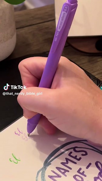 This one got me excited! There is no name like Jehovah! - there is so many other names for our Father! 🕊️ can you list one that wasn’t mentioned?🤍 #christiantiktok #thatnerdybiblegirl #biblepens #biblemapping #god