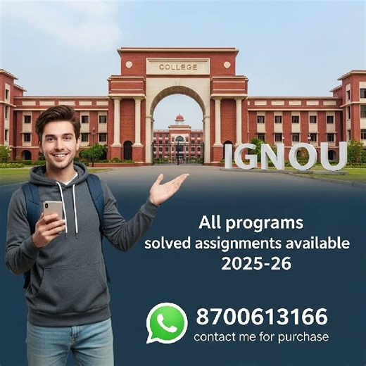 IGNOU 2025-26 All Program Solved Assignments Available #IGNOU #Assignment 😊😊😊#ignousolvedassignment