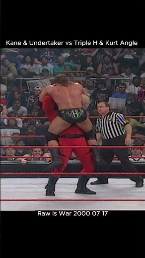 Kane & Undertaker vs Triple H & Kurt Angle Raw Is War 2000 07 17 #wwewrestler #wwe