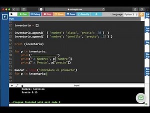 Trabajo con listas y diccionarios en Python