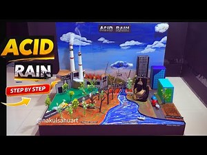 Acid rain working model #school exhibition chemistry project Nakul Sahu Art