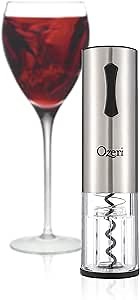 Ozeri Travel Series USB Rechargeable Electric Wine Bottle Opener, Stainless Steel