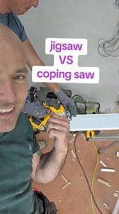 45K views · 64 reactions | what do you use for scribing your skirting boards. I prefer a coping saw. #joinery #mediawall #joiner #skill #wood | Newood Joinery | Facebook