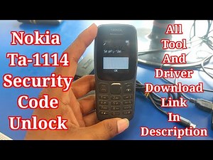 Nokia Ta-1114 Security Code Unlock Without Any Box || Only Mirracle Crack ||