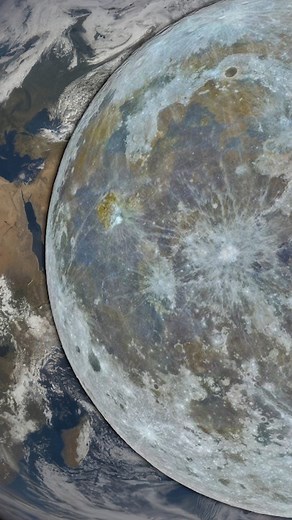 A breathtaking view from space captured the Moon gracefully passing in front of Earth — a rare alignment that showcases the quiet beauty of our solar system. As the Moon's grey, cratered surface moved across Earth’s vibrant blue sphere, it highlighted the deep connection between our planet and its only natural satellite. This crossing not only mesmerizes the eye but also reminds us of the delicate balance and motion that governs space. A silent, cosmic moment — where two worlds briefly overlap, 