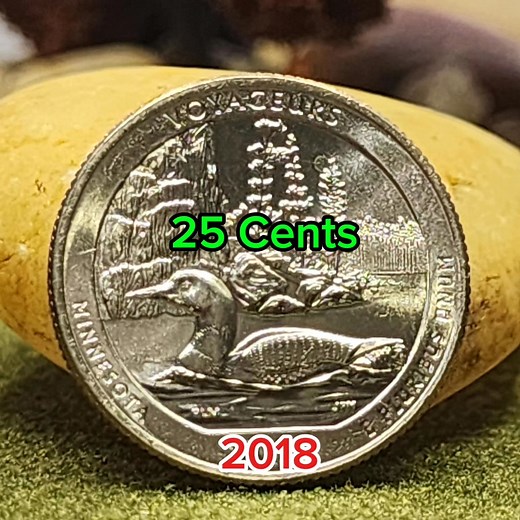 1.6K views · 13 reactions | 2018 QUARTER DOLLARS,Nacional Parks, Minnesota,Voyageurs,#usacoins #quarter #nationalpark #25cents #Minnesota #coins #coincollecting | Dinero, "Todo Colección: Pines, Coins & Fraternal Memorabilia" | Facebook
