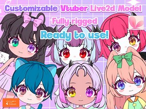 Customizable Vtuber Model /fully Rigged Vtuber/ Ready to Use Vtuber/ Vtuber Model/ for Vtube Studio/ Live2d Model / Cat Vtuber/ Bunny Vtuber - Etsy