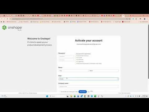 OnShape Account Creation