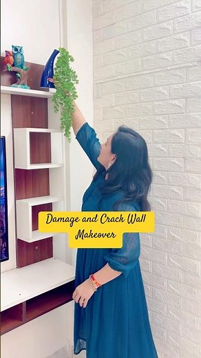 Damage and crack walls makeover ‪@sunita_creativeworld‬ | Wall Makeover