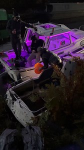 16K views · 59 reactions | Under Pirates' Law ‍☠️ This poor ship's been sleeping on the canal bed for longer than anyone can remember. Tonight — by lantern light and pure stubbornness - she finally saw daylight again (well.. moonlight 藍) Buckets, bilge pumps and banter - just another night on the cut #boatcontent #boatrescue #sunkenship #canalpirates #lostboat #funnymoments #canallife | Fevre Dream Cruising | Facebook