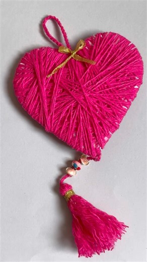 Cozy DIY heart from scraps #diy