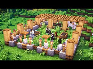 How to Build a Very Beautiful Horse Enclosure in Minecraft (Tutorial)