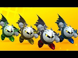 Kirby Star Allies - All Bosses With 4 Dark Meta Knights (Soul Melter Difficulty)