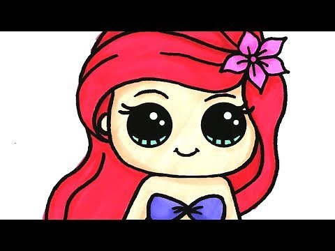Disney Ariel Mermaid Coloring Page for Kids | Learn Colors