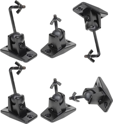 VideoSecu Universal Satellite and Audio Speaker Mount Bracket for Wall or Ceiling (Drywall/Rocksheet) - 6 Packs MS40B6 WN4