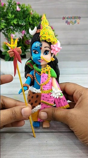 DIY Clay Shiv Parvati Arthanarishwar Making🙏🥥🌺 Makeover Of Arthanarishwar 🙏🙏 Bholenath Ji🎵🎶🎼