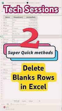2 Fastest Ways to Delete Blank Rows in Excel