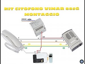 VIMAR ELVOX 885G 5-WIRE INTERCOM KIT FOR MOUNTING