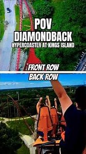 Diamondback - Hypercoaster at Kings Island - Front AND Back Row On Ride POV