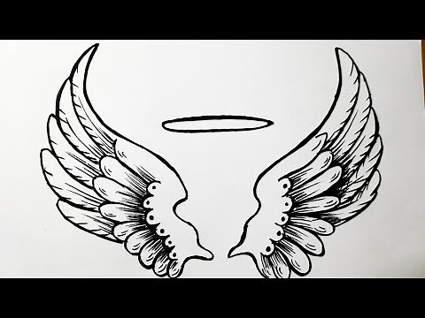 How To Draw Angel Wings Easy For Beginners