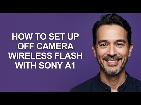 How to Set Up Off Camera Wireless Flash with Sony A1 - KevinHowTo