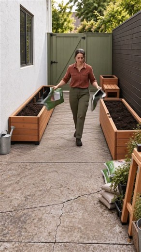 This Concrete Courtyard Became a Garden Without Digging