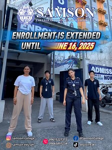 ENROLLMENT IS EXTENDED UNTIL JUNE 16, 2025 ‼️ BE A SAMSONITE! 🫶🏻🥰SAMSON COLLEGE kaagapay mo sa iyong pangarap💙 REGISTER HERE:https://samson.edu.ph/online-registration/ #SamsonCollege #PracticalSkillsForRealWorldCareers #MakingFutureHeroes #TVETForAll #Criminology #criminologia #CriminologyStudent #AimHighSeniorHigh #seniorhighschool DISCLAIMER: #nocopyrightinfringementintendedmusicbelongstotherightfulowner | Samson College of Science and Technology