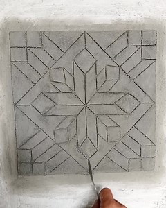 A new design of cement 3d optical illusion wall art | Andris Brick Art