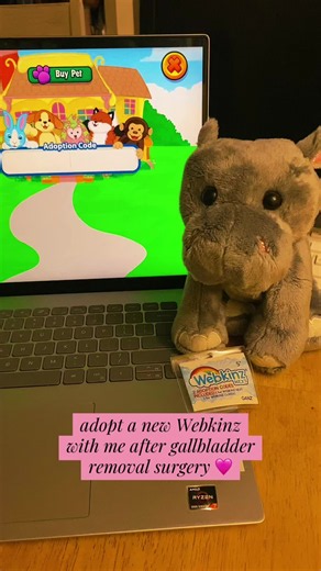 Adopt a new Webkinz with me after gallbladder removal surgery #webkinz #plushies #plush #stuffedanimals #fyp