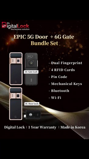 Epic 6G gate and 5G look Sync Module! 6 Ways to open. Free Wi-Fi bridging and fire alarm function! Best deal! #mydigitallock #tiktokshopsg #digitallock #epicdigitallock