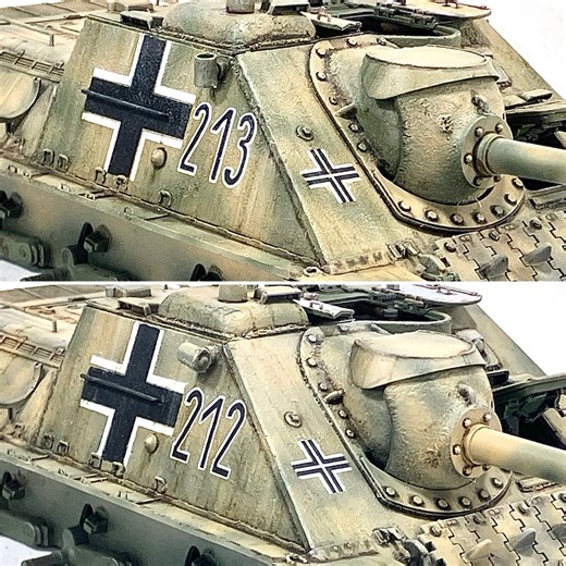 k_tachin | 1/35 Jagdpanzer SU-85(r) No.212 No.213 Vol.50 ストレーキングなどのウェザリングを終えました🔥🔥 この工程が終わったため つや消しコートをする事ができたので テカリが無くなり引き締まりました🤩 A.MIG-1206 Dark... | Instagram