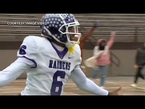 pass bounces off defender's head leading to game winning hail mary