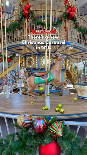 FIRST LOOK: Double Decker Christmas Carousel is NYC The holidays just got a whole lot more magical! Starting tomorrow, you will be able to ride NYC’s only double-decker carousel! The carousel will be opening at Greeley Square on 34th Street, making it the perfect stop while exploring Macy’s Holiday Square & the festive market nearby! Here’s the Details! BOTTOM LEVEL: 24 Animals on the lower level. Characters include: Reindeer, hummingbird, dinosaur, zebra, ostrich, and a few other four legged fr